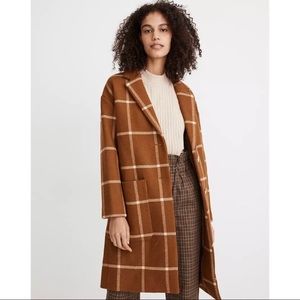 Madewell Windowpane Elmcourt Coat Insuluxe Fabric